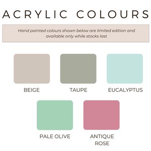 a collection of hand-painted acrylic colors, including limited edition colors and available only while stocks last.