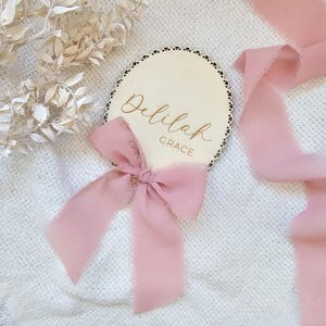 Enseigne de faire-part de naissance personnalisée - Plaque nominative de bébé personnalisée - Signe de révélation de nouveau-né - Nom de bébé - Accessoire photo