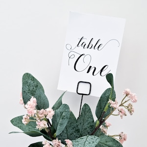 Porte-numéros de table carré - Porte-numéros de table à coller - Porte-photos - Porte-cartes - Décoration de table de mariage minimaliste
