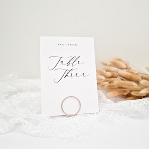 Circle Wire Table Number Holder Place Name Holder Photo Holder Name Card Holder Minimalist Wedding Table Decoration image 6