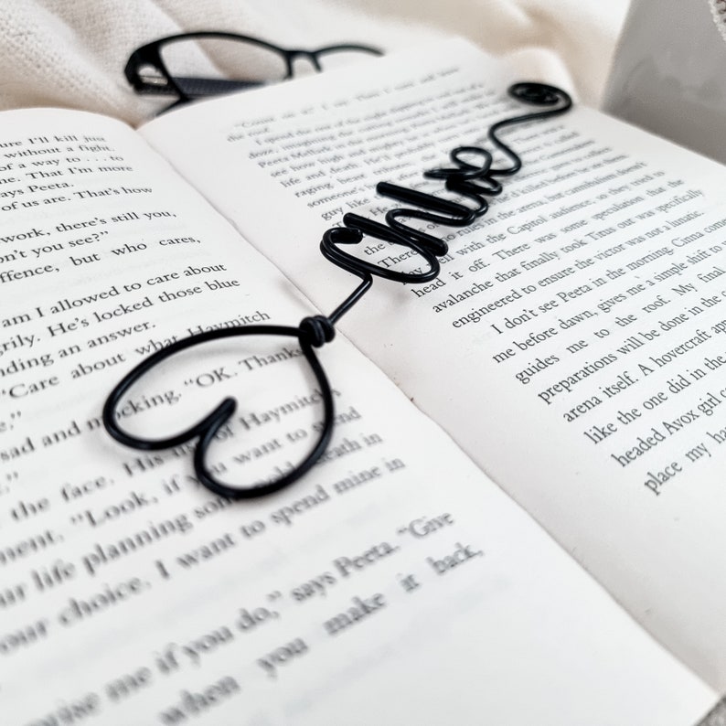 Personalised Bookmark Wire Name Bookmark Custom Bookmark Gift Planner Marker Back to School Gift Teacher Gift Book Lovers Gift image 5