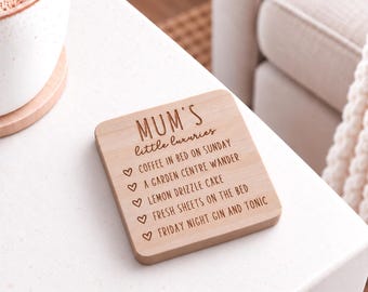 Personalised Mum Coaster, Mum’s Little Luxuries Gift