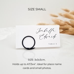 Circle Wire Table Number Holder Place Name Holder Photo Holder Name Card Holder Minimalist Wedding Table Decoration image 3