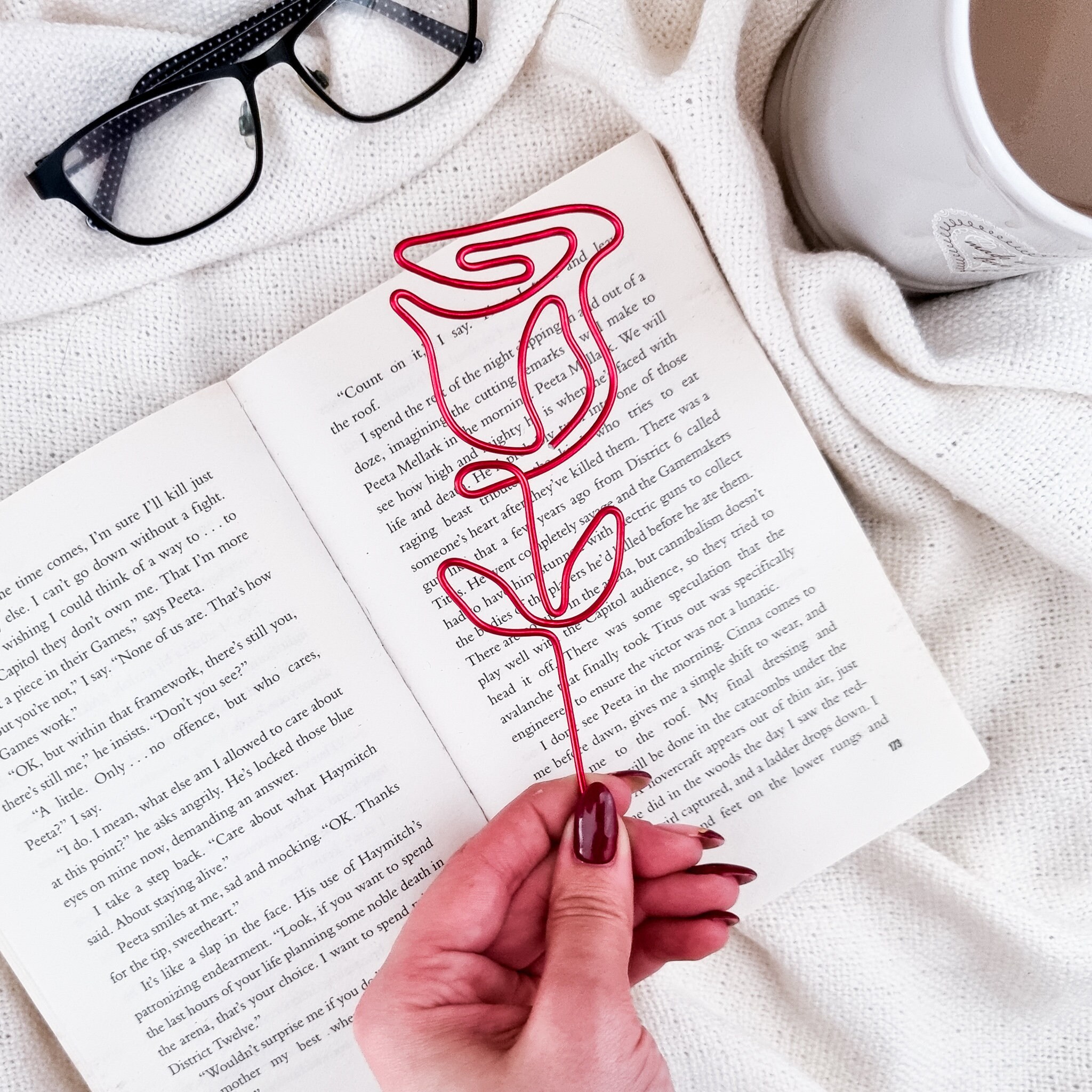 Rose Bookmark - Rose Gift Ideas - Rose Gifts - Flower Bookmark - Gardener Gift - Garden Lover Gift - Keepsake