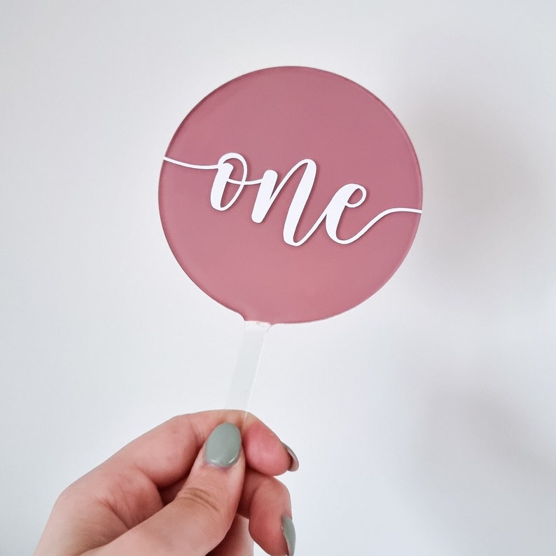 Acrylic First Birthday Cake Topper One Cake Topper Acrylic - Etsy