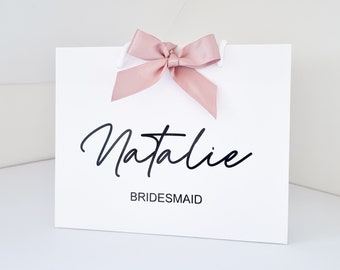 Personalised Bridesmaid Gift Bags - Luxury Custom Name Gift Bags - Bridal Party Bags - Personalised Gift Bags