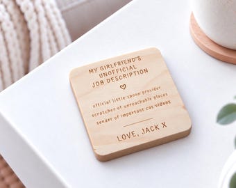 Personalised Girlfriend Coaster, Funny Girlfriend Gift