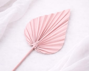 Baby Pink Palm Spear Cake Topper - Dried Flowers for Cake Decoration