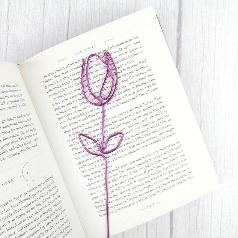 Tulip Bookmark Tulip Gift Ideas Flower Gifts Flower Etsy