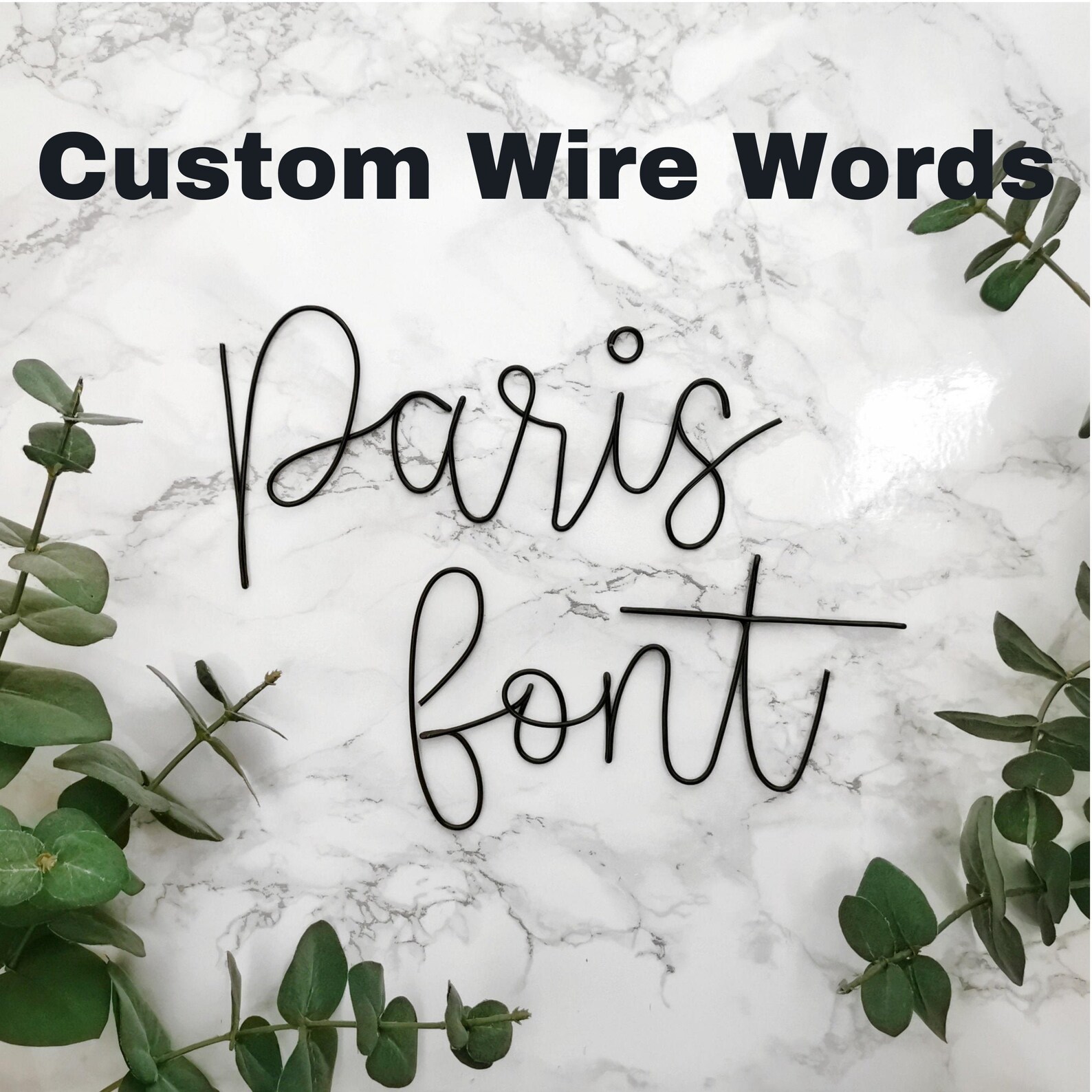 Wire Word Wall Art Any Word Quote or Name Personalised Etsy