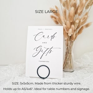 Circle Wire Table Number Holder Place Name Holder Photo Holder Name Card Holder Minimalist Wedding Table Decoration image 5