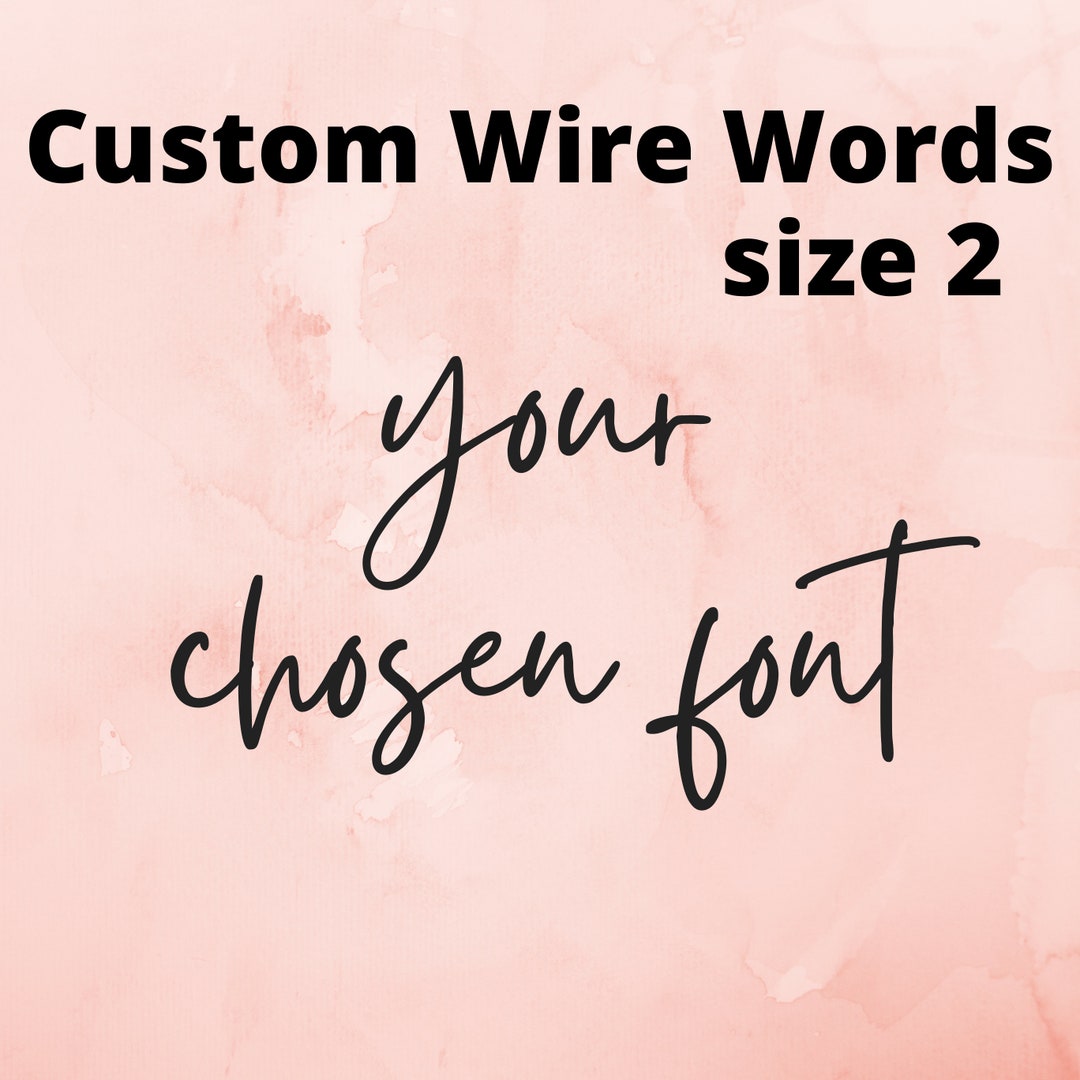 Custom Wire Wall Art Personalised Typography Quote Logo Etsy