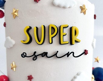 Personalised Superhero Cake Charms | Cute Superhero Cake Decoration