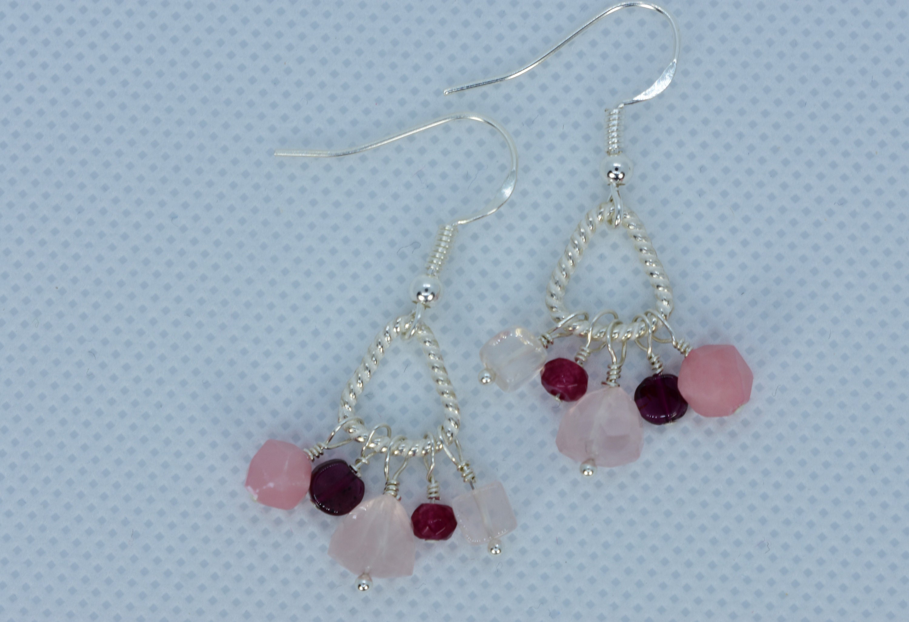 High End Earrings Sterling Silver AAA Quality Rose Etsy