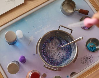 Trofast insert – Potion play sensory insert for Flisat sensory table – Let the colourful fizzing magic begins