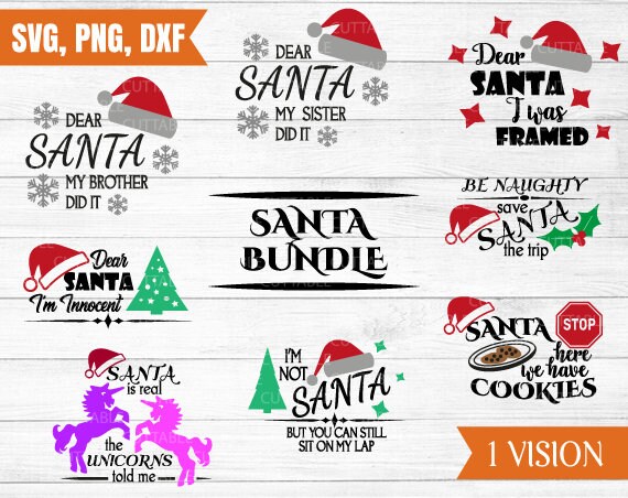 Download Santa Bundle Cut Files 8 Chrismtas Svg Quotes Christmas Svg Etsy 3D SVG Files Ideas | SVG, Paper Crafts, SVG File