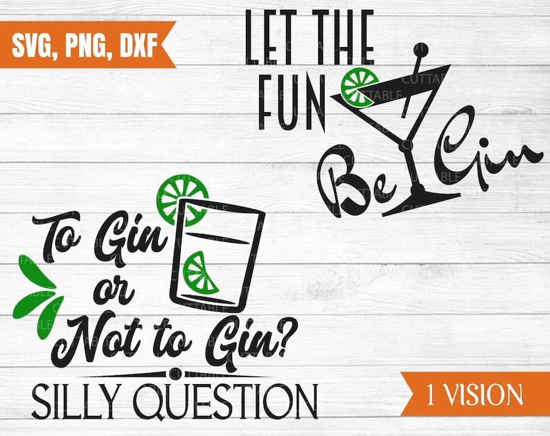 Download Gin Bundle SVG 8 Gin lover cut files Gin SVGS Let the fun | Etsy