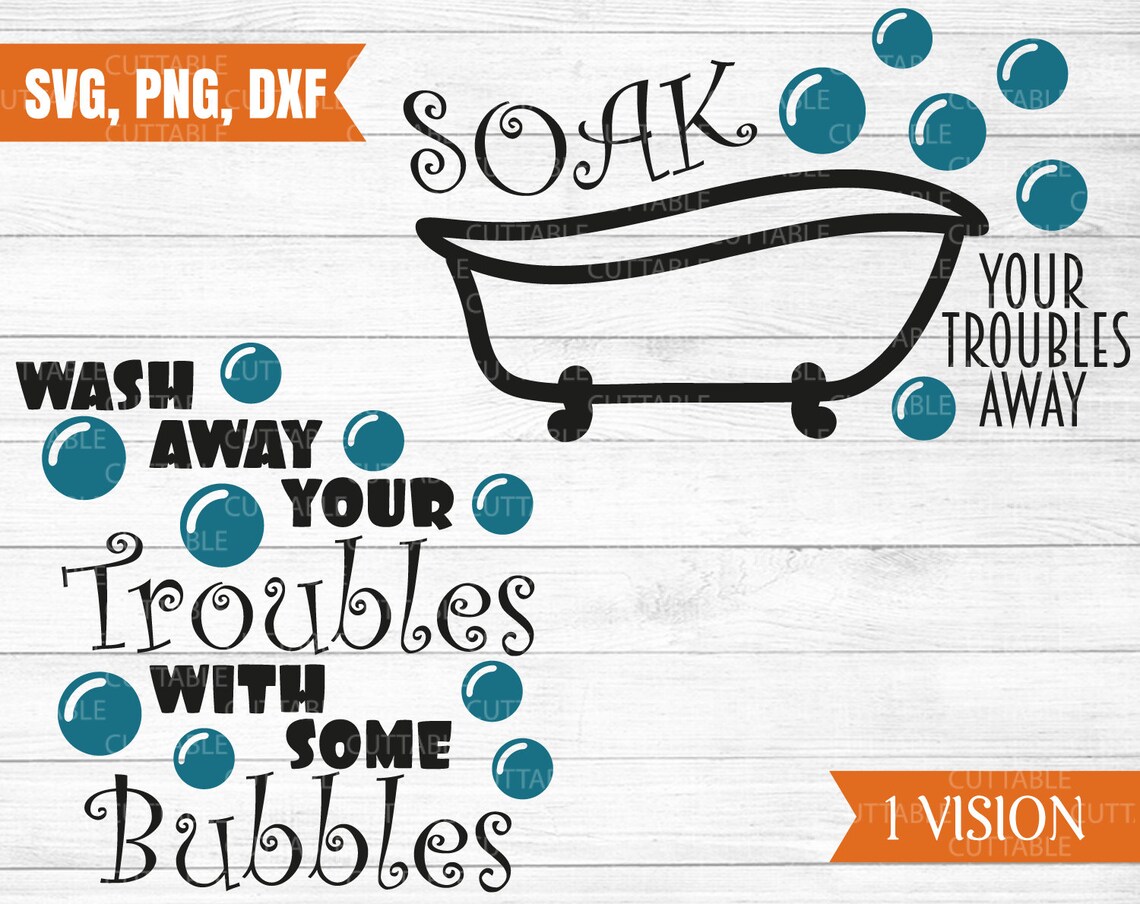 Download Bathroom SVG bundle 12 cut files bubbles svg relax soak | Etsy