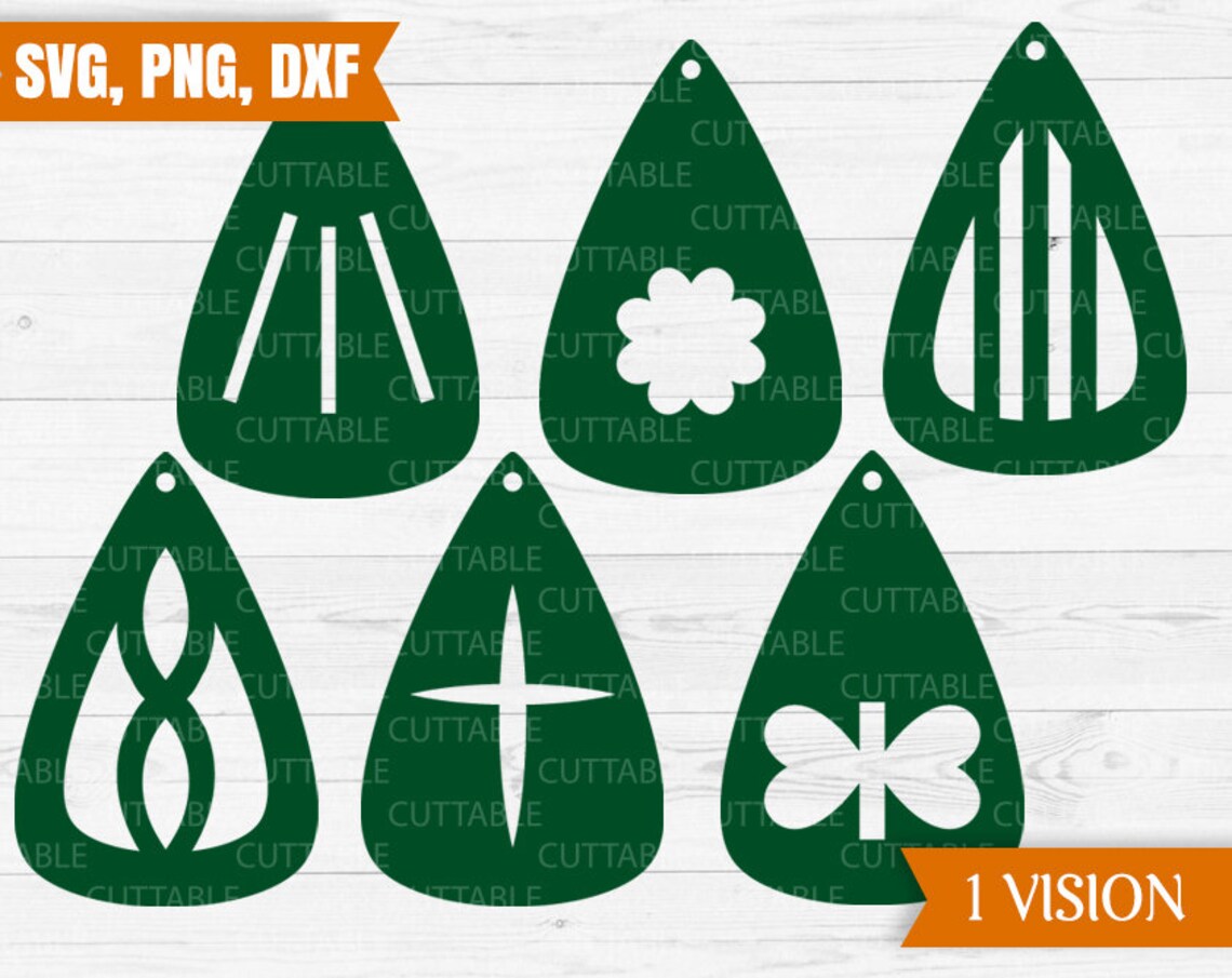 Earring Cut File 12 Teardrop SVG Teardrop Cut Files | Etsy