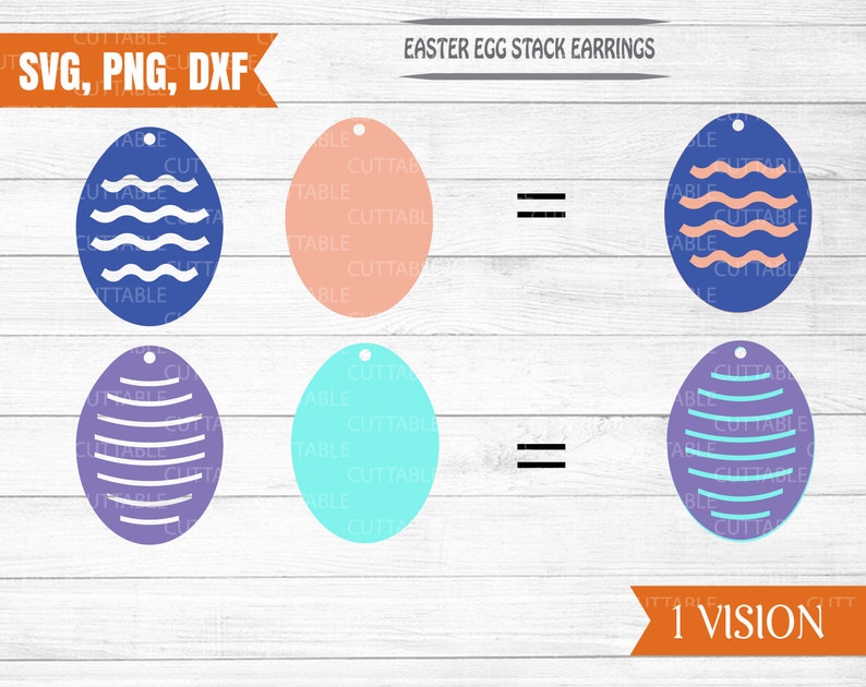 Download Easter egg Earring cut files Stacked Earrings svg bunny | Etsy