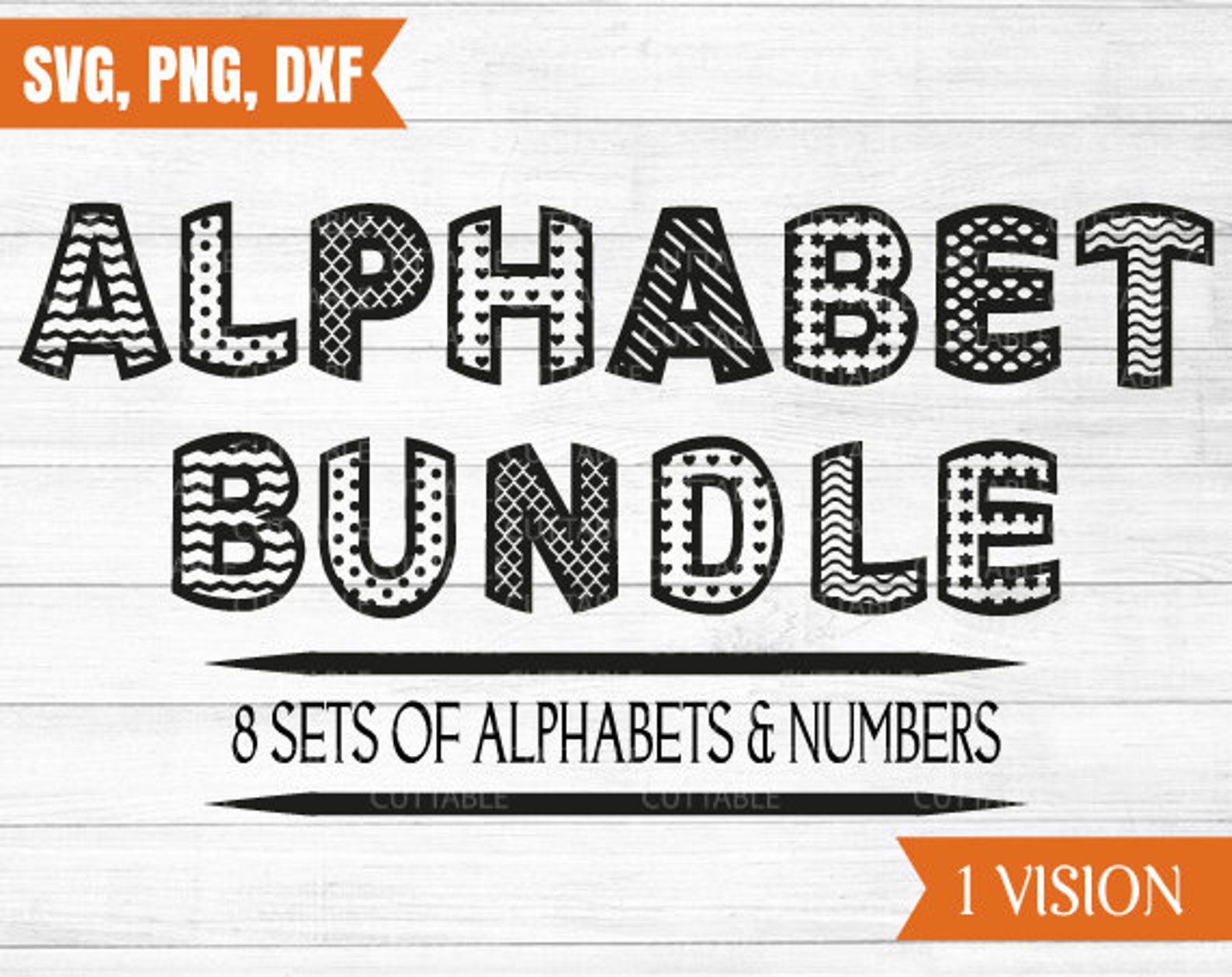 Alphabet SVG Bundle 8 Sets Full Alphabet Patterned Letters & Etsy UK