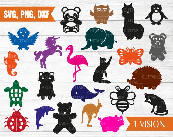 Download Animal Svgs 23 Cut Files Cat Dolphin Alpaca Flamingo Etsy