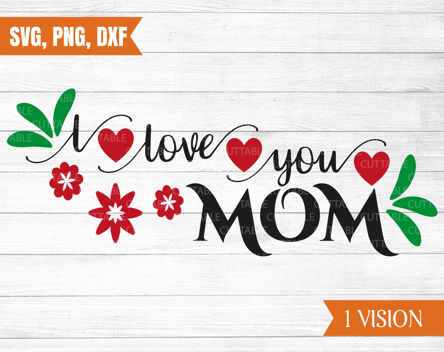 Download Te Amo Mama Svg Corazones Cortar Archivos Flor Svg Dia De Etsy
