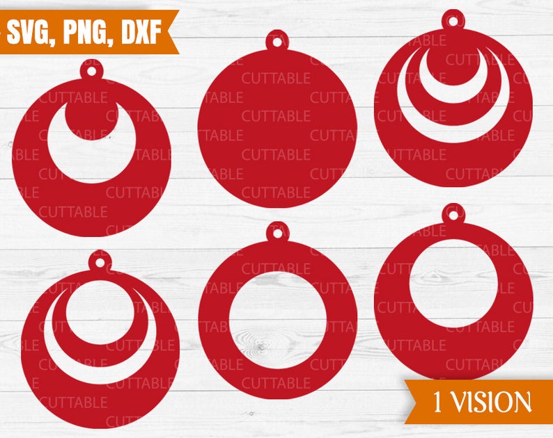 Download Earrings SVG Circle template cut file 12 round cut files | Etsy