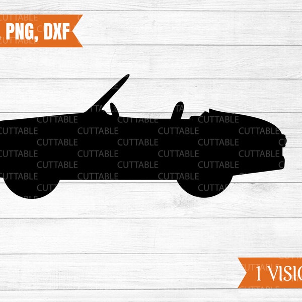 Convertible SVG, car svg, convertible cut file, car sticker, bumper sticker, convertible car cut file for cricut, silhouette, dxf, png, svg