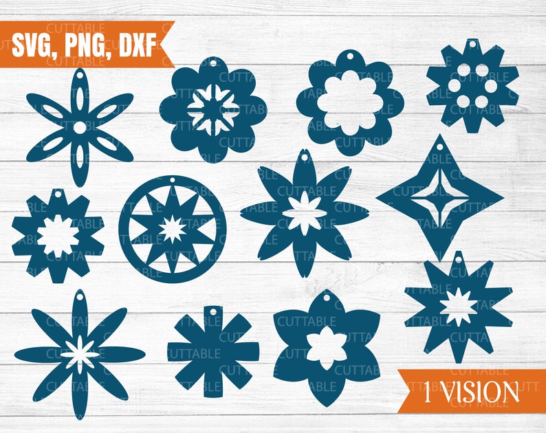 Download Flower Earrings svg 12 Flower cut files leather earring ...