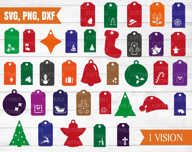 Christmas Tag Svg Christmas Tag Cut Files Labels Christmas - Etsy
