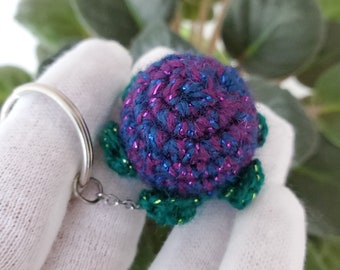 Crochet Blackberry Keychain, Cute Berry Keyring, Eco-Friendly Gift