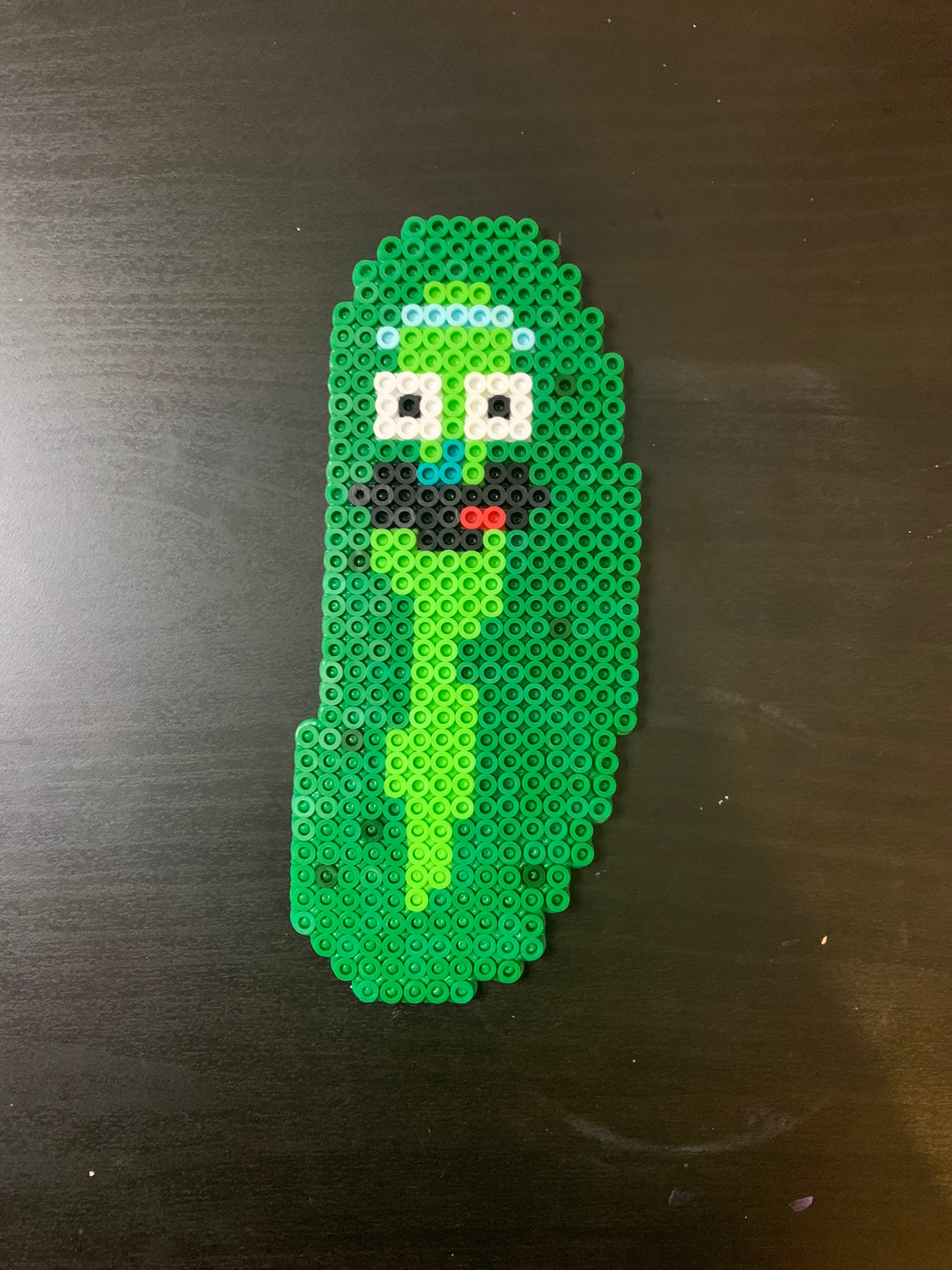 Pickle Rick perler bead from Rick and Morty Etsy