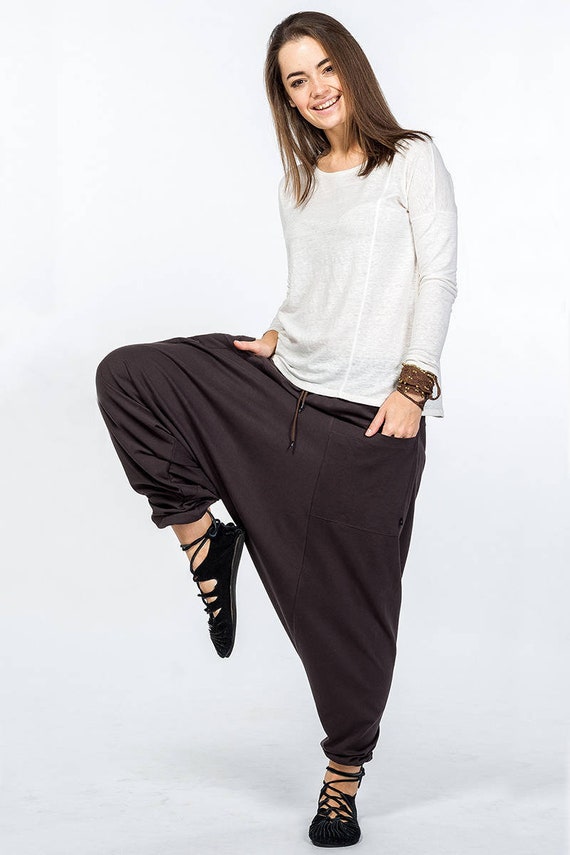 womens jersey harem trousers