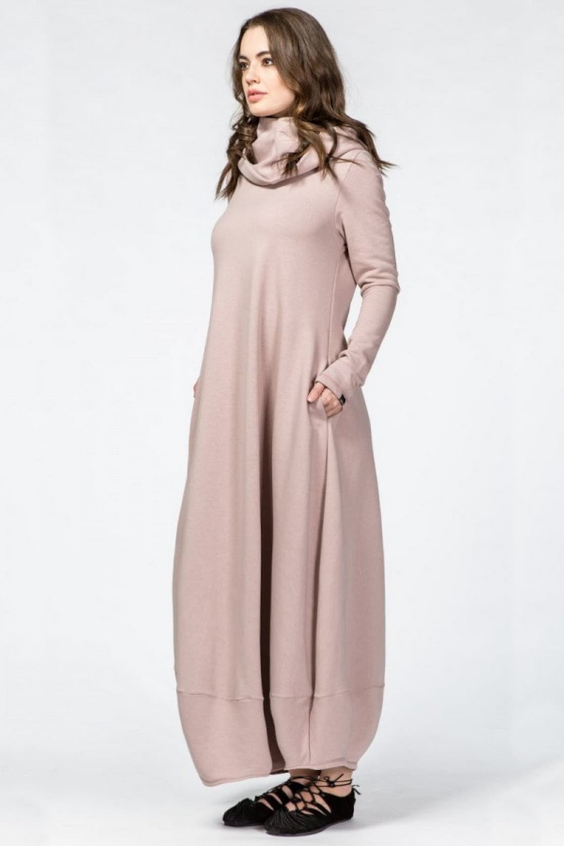 Boho Maxi Cotton Dress Hooded Cotton Dress Plus Size Cotton | Etsy
