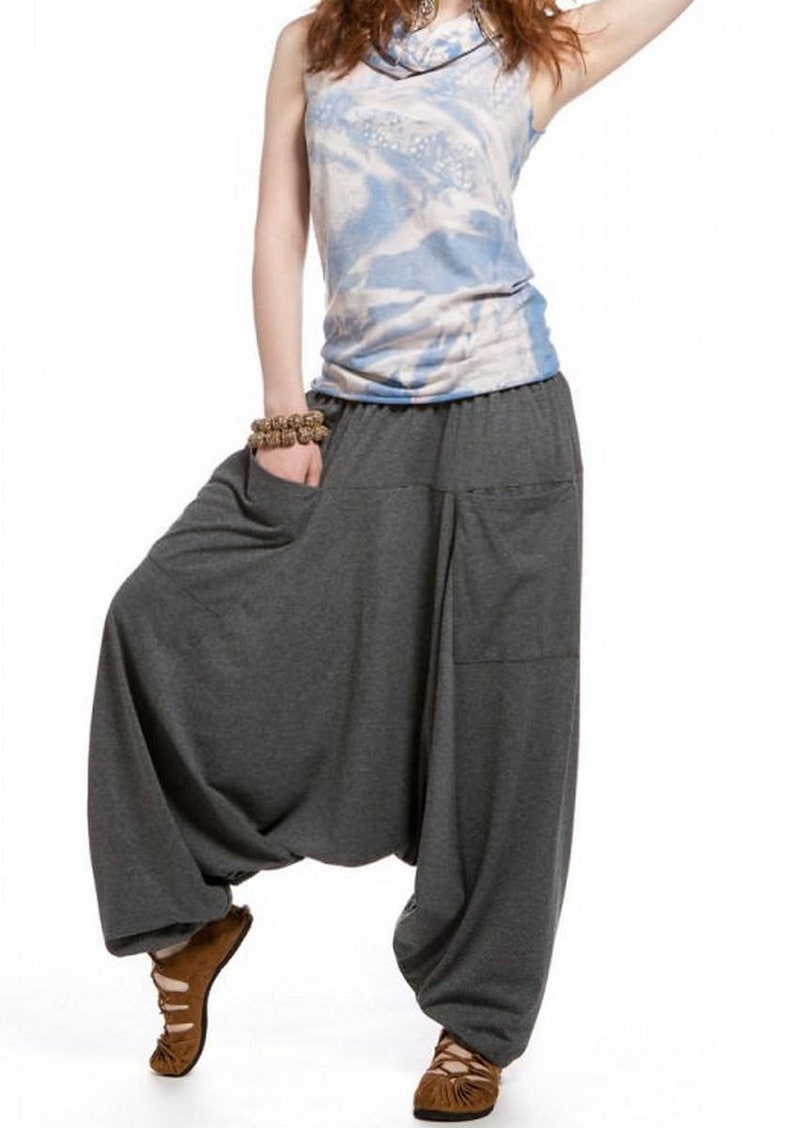 womens jersey harem trousers