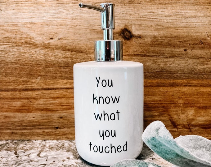 Ceramic Soap Dispenser Funny Hand Soap You Know What You Etsy