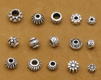 Tibetan Style Sterling Silver Spacer Beads(CY006)