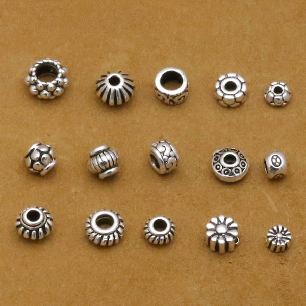 Tibetan Style Sterling Silver Spacer Beads(CY006)