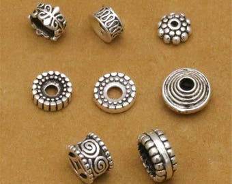 Tibetan Style Sterling Silver Spacer Beads(CY012)