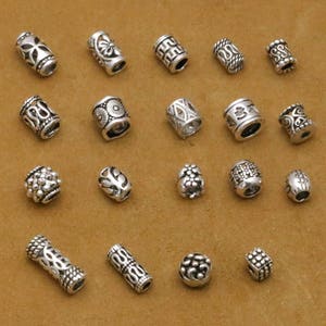 Tibetanische Perlen Spacer, Antik Silber Tube Perlen (CY009)