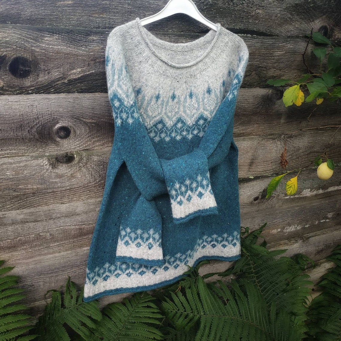 Wool sweater Blue Sea | Etsy