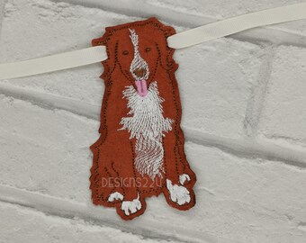 ITH Nova Scotia Duck Tolling Retriever Raw Edge Applique Bunting Digitized Machine Embroidery Design Dog 4.5 inch Great home decor flags