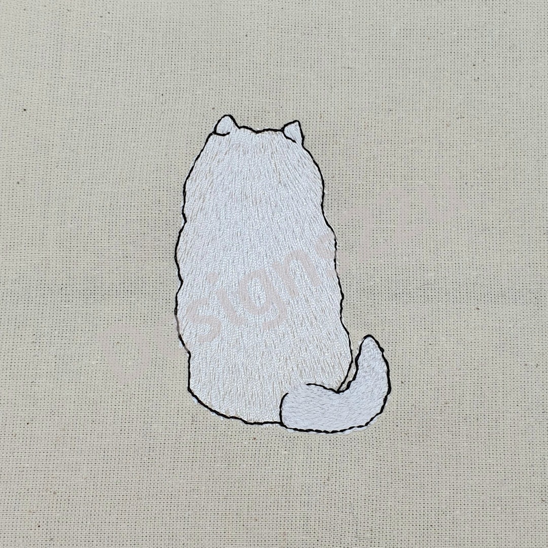 Samoyed Dog Back Digitized Machine Embroidery Design Download - Etsy