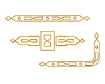 Prism Paperclip Featherweight SVG Decals, 3 files straight side, corner & centre, for cutting machine, 221 and 222. Digital Download