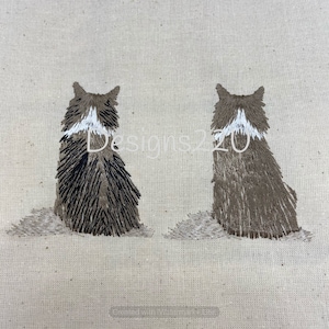 Sheltie Dog Back Digitized Machine Embroidery Design Digital Download 4x4  great gift item, home decor, family setting Shetland Sheepdog