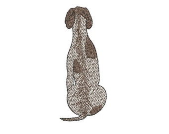 Chien de pointeur allemand motif de broderie Machine numérisé en téléchargement numérique 4 x 4 excellent cadeau, décoration d&#39;intérieur, cadre familial