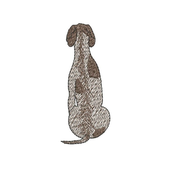 Deutscher Pointer Hund wieder digitalisiert, Stickdatei, Stickdatei, 100x100, Maschinenstickerei