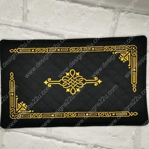 8x12 Hoop Egyptian Celtic Featherweight ITH Quilted Mat Digitized Machine Embroidery Design Great gift 8x12 hoop