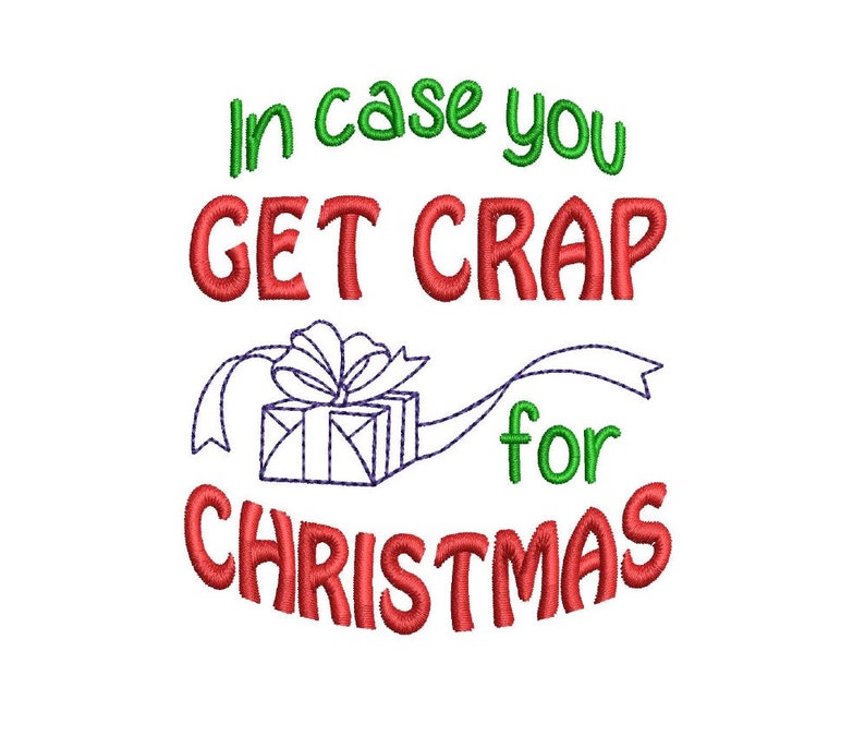 In Case You Get Crap for Christmas Toilet Roll Digitized - Etsy